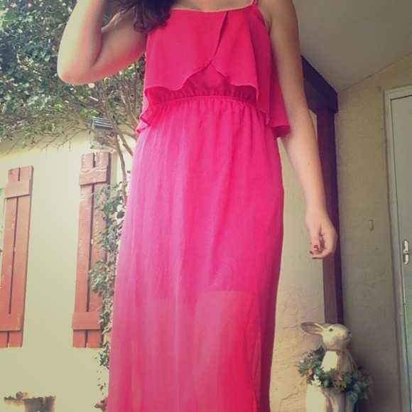 Pink evening dress