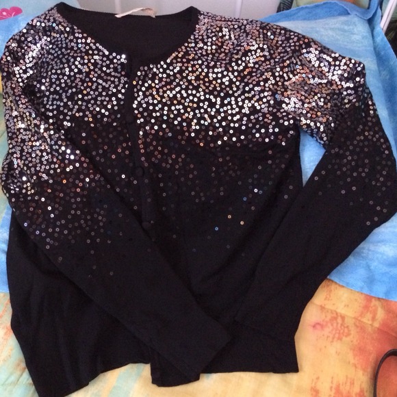 Black sequin sweater
