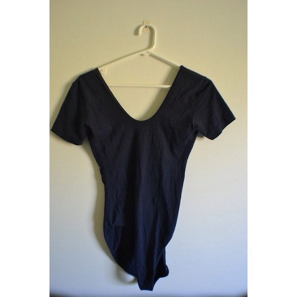American Apparel Navy Bodysuit
