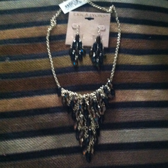 Erica Lyons Statement Necklace & Matching Earrings