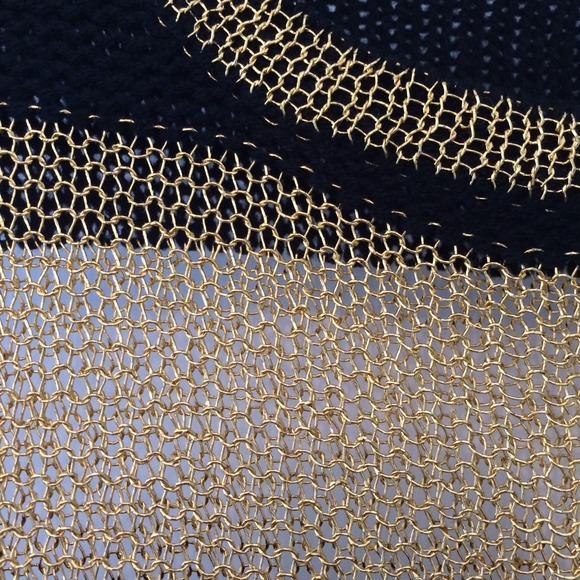 Miss Finch Tops - Black and gold chainmail sweater Miss Finch Tops - Black and gold chainmail sweater