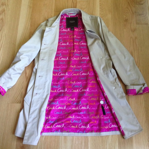 Coach trench coat with pink lining - Picture 3 of 4