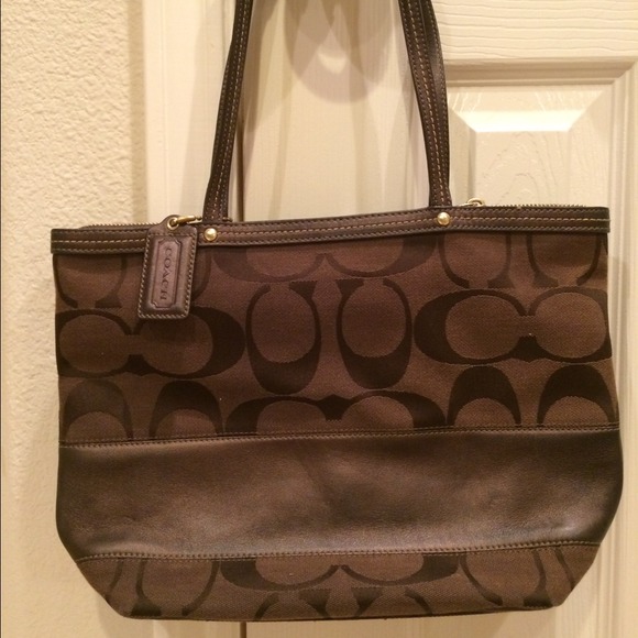 Coach signature handbag