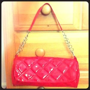 Quilted Red 2 Way Shoulder Bag