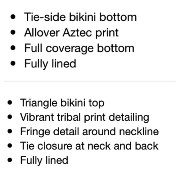 🌟 Rampage Coachella fringe bikini top/tie bottom! - Picture 3 of 3