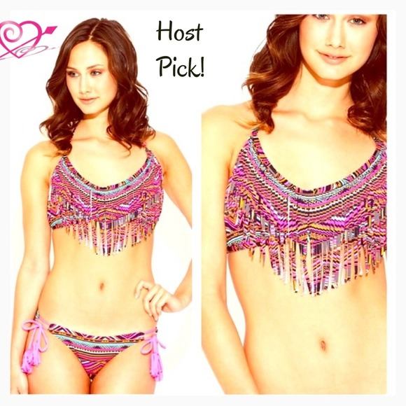 Rampage Accessories - 🌟 Rampage Coachella fringe bikini top/tie bottom!