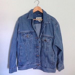 Oversized grunge denim jacket, 90s vintage