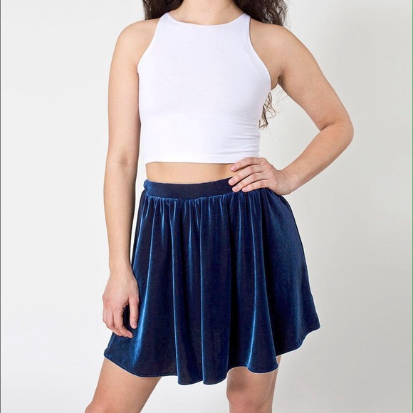 American apparel stretch velvet skirt- small