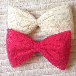 Large lace bows
