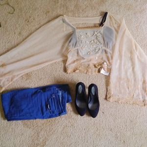 **Free people, sheer crop top
