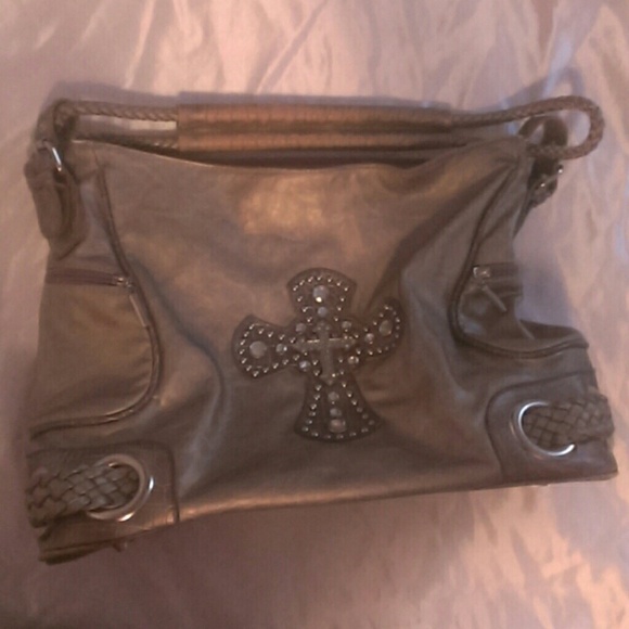 Champagne Faux Leather Purse