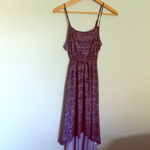 Trial print high-lo maxi dress Small