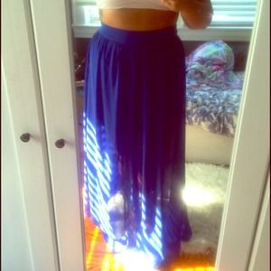 *REDUCED*💗 high waisted royal blue maxi skirt