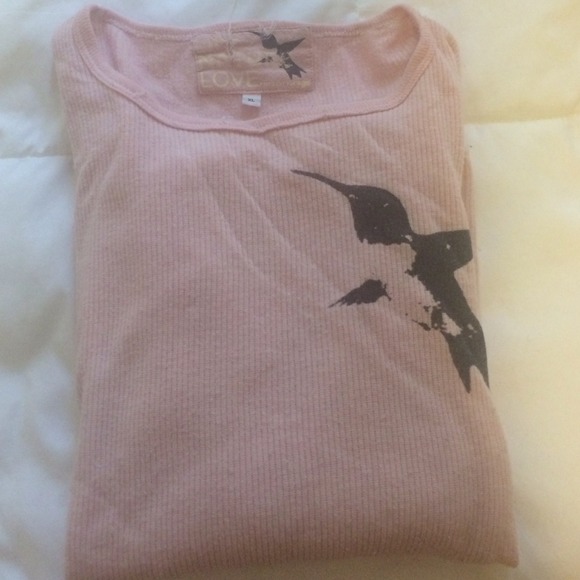 Free city light pink vintage thermal tee