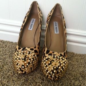 Steve Madden cheetah studded heels