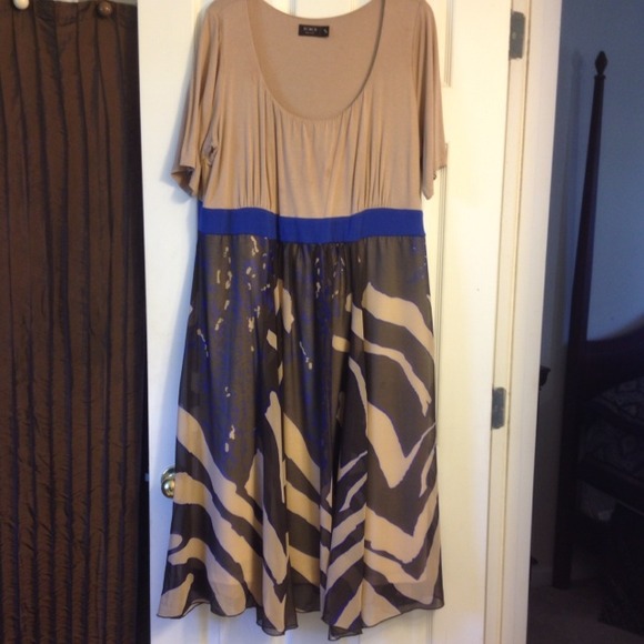 Animal print knee length dress