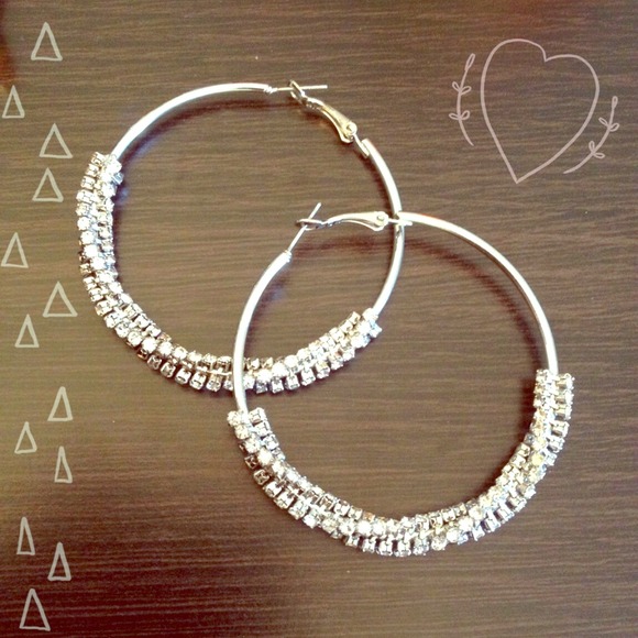 Guess silver hoop earrings