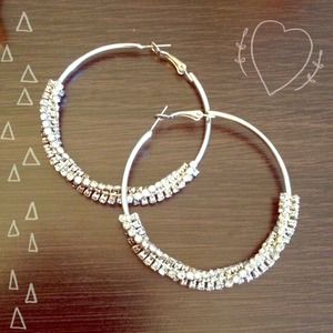 Guess silver hoop earrings
