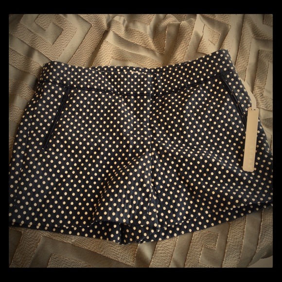 Navy polka dot shorts
