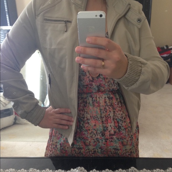 Faux Leather Bomber Jacket - Picture 2 of 3
