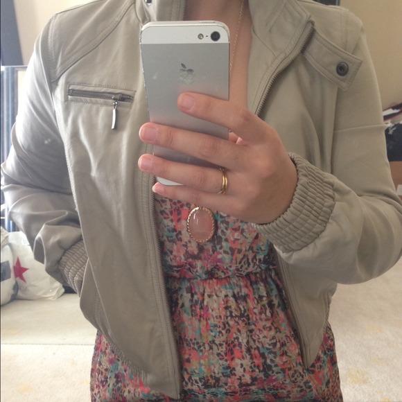 Faux Leather Bomber Jacket - Picture 3 of 3