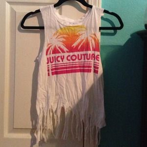 Juicy couture fringe muscle tee