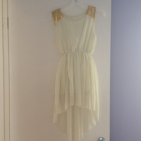 White high low dress