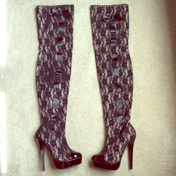 Victoria's Secret Colin Stuart thigh high boots