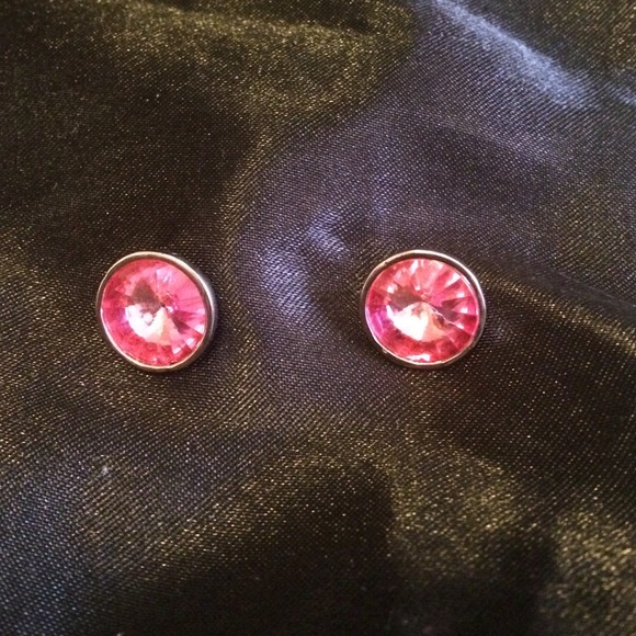 Pink stud earrings!