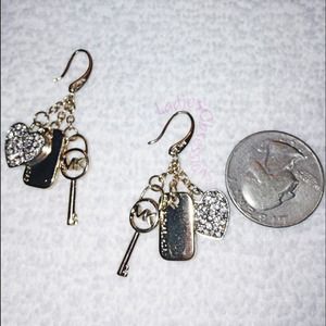 Michael KORS "Key To My Heart" Earrings Authentic