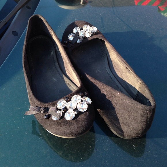 Black flats  size 11