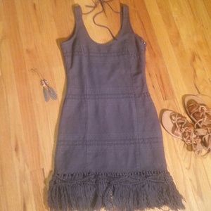Billabong Faded Blue Boho Fringe Dress