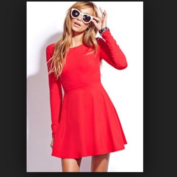 Red  Skater Dress
