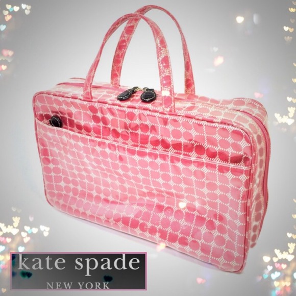 + SOLD + KATE SPADE Pink Noel Dot Cosmetic Bag