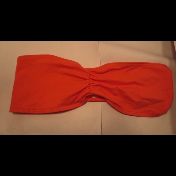 Coral Ruched Front Tube Bra