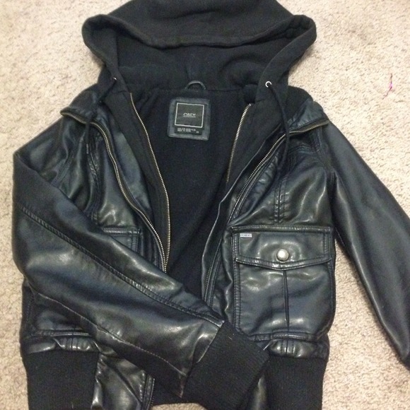 Obey Fuax Leather jacket 💀