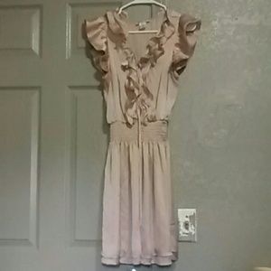 Champagne ruffle dress
