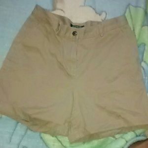 Tan high-waisted  ralph lauren shorts