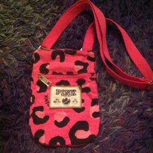 💗PINK 💗 neon leopard print bag