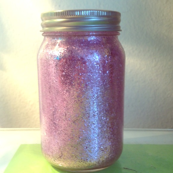 Glitter jar candle holder✨