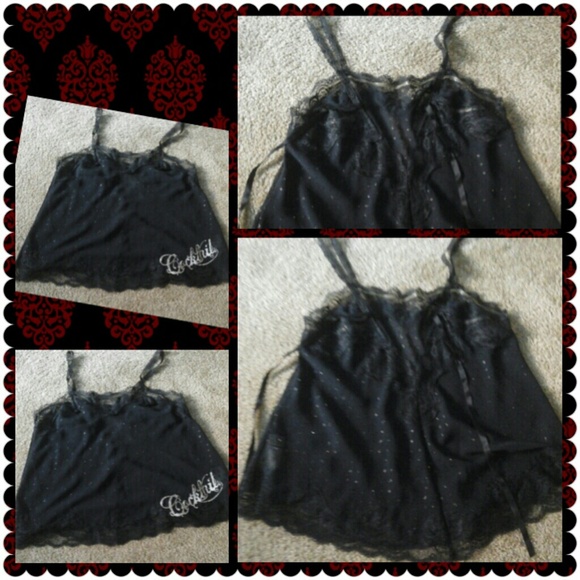 Lingerie look lace trimmed flowy top in small.NWOT - Picture 3 of 4