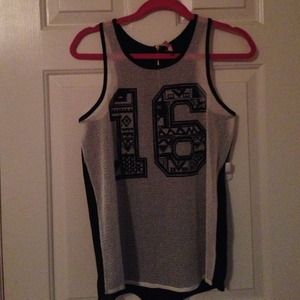 16 Aztec mesh tank top