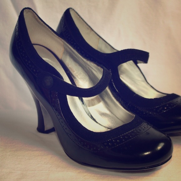 Jessica Simpson black MaryJanes