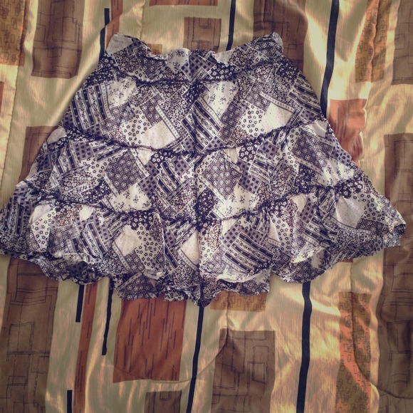 Brown floral skirt