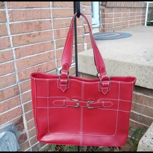 🌹🌹🌹Red Leather Wilson Tote🌹🌹🌹