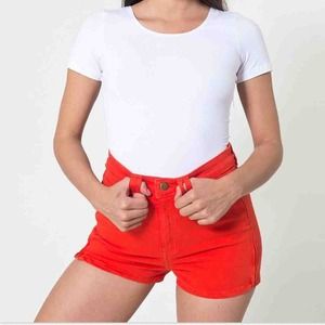 Poppy Colored AA high waisted shorts