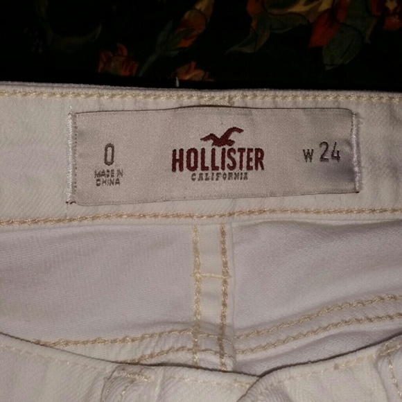 White pair of hollister jeans