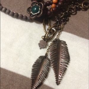 Lucky Brand brass vintage necklace