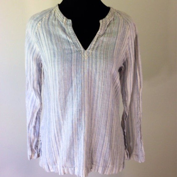 H&M Linen Boho Top