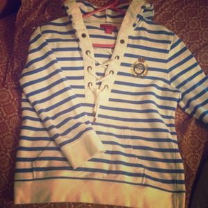 Chaps quarter sleeve hoodie